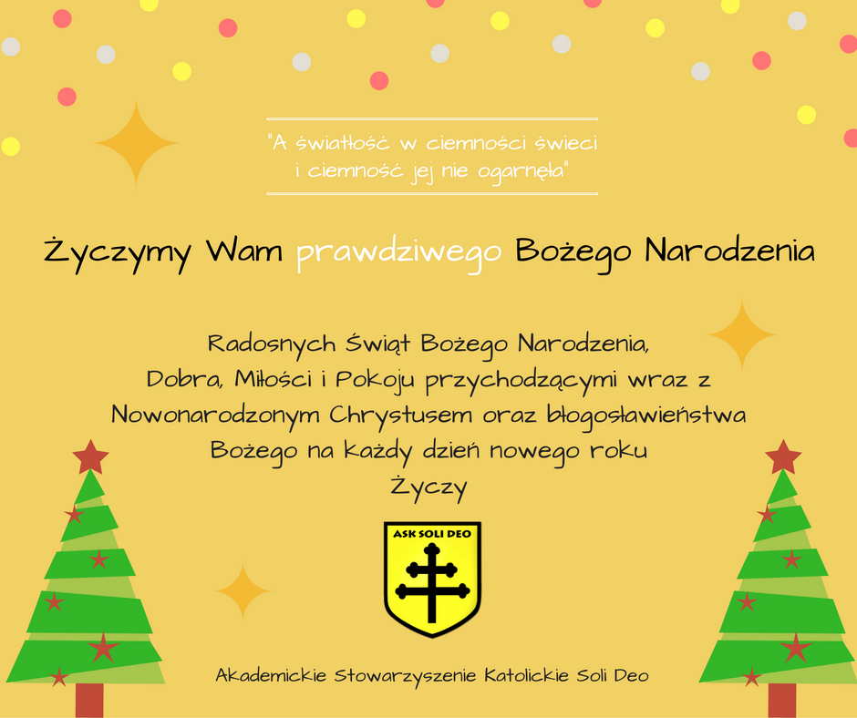 Radosnych Świąt Bożego Narodzenia!