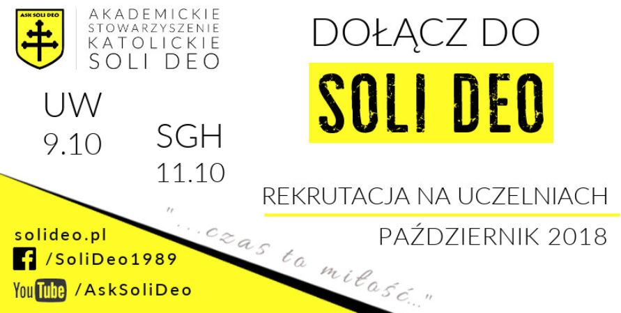 Wstąp do Soli Deo 2018